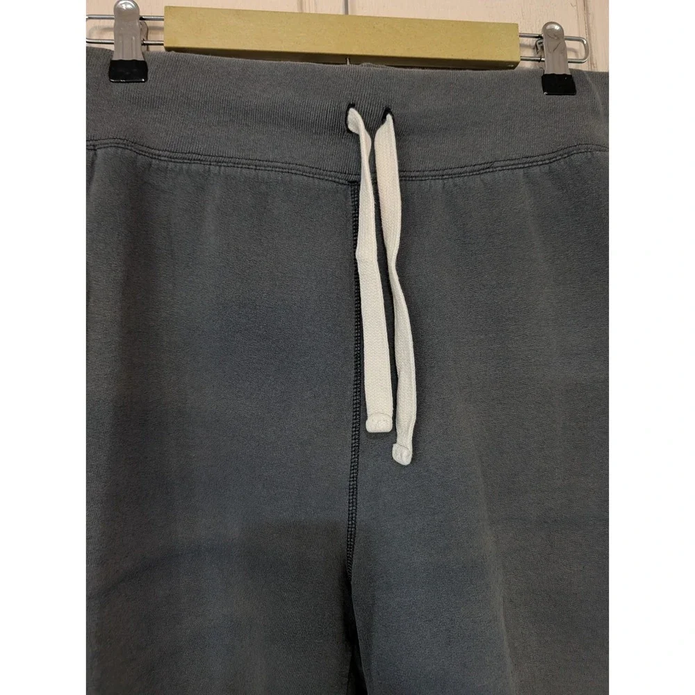 Vintage 90s Hanes Beefy-T Sweat Shorts Hawks 27 Graphic‎ Charcoal Gray M